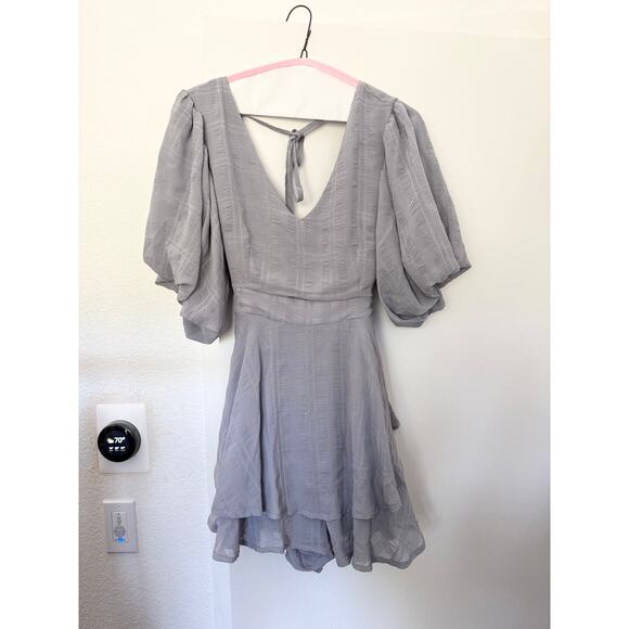 F21 Fairy Ruffled Layered Puff Sleeve Shorts Romper S - Picture 1 of 3